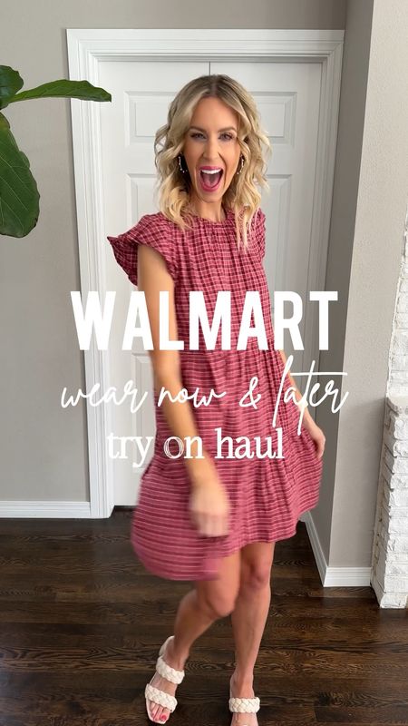 Walmart fall try on haul! You’ll love these fall transition pieces. Plaid dress wear now with sandals or later with knee high boots. Walmart graphic t-shirt with Walmart straight leg jeans or later with plaid shacket. Walmart midi dress with Walmart jean jacket  

#LTKworkwear #LTKunder50 #LTKunder100
