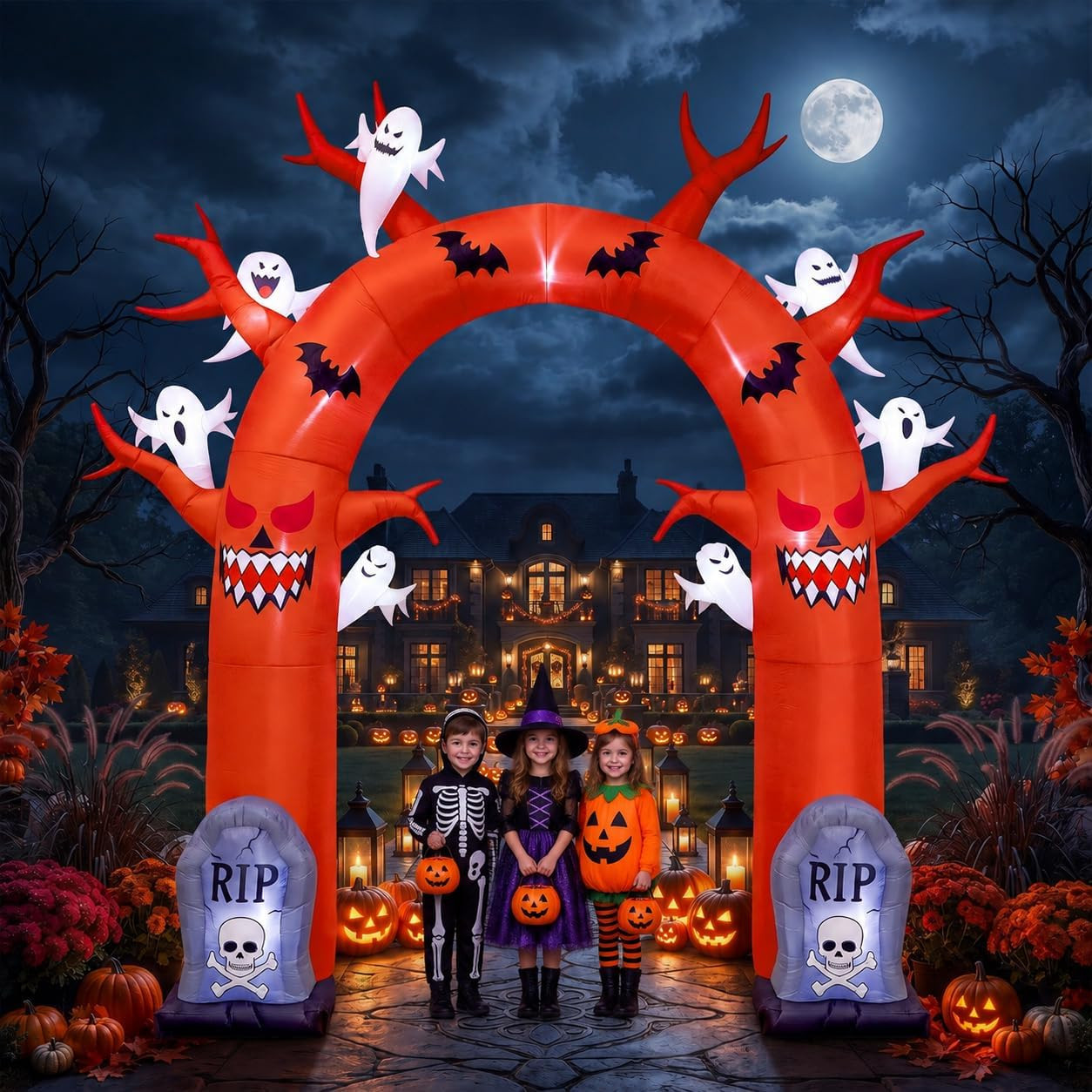 10FT Halloween Inflatables Dead Tree Archway Outdoor with LED Lights | Amazon (US)