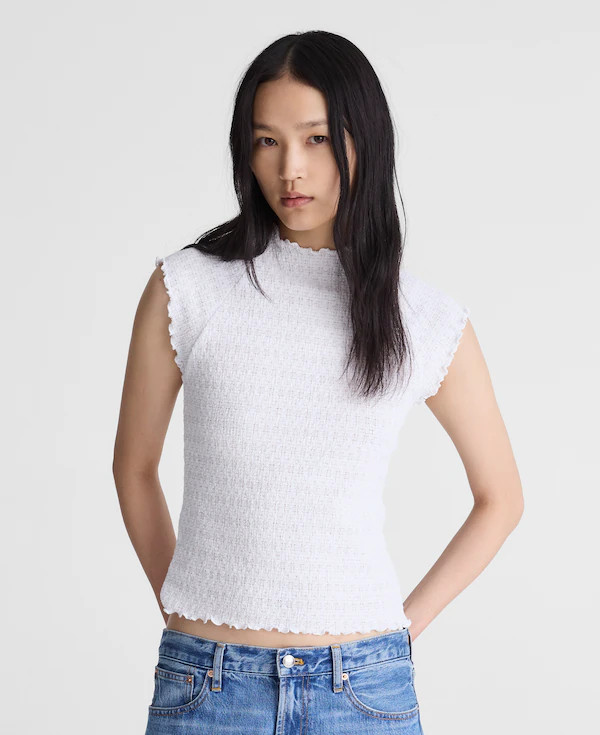 Smocked Mockneck Tank | Madewell