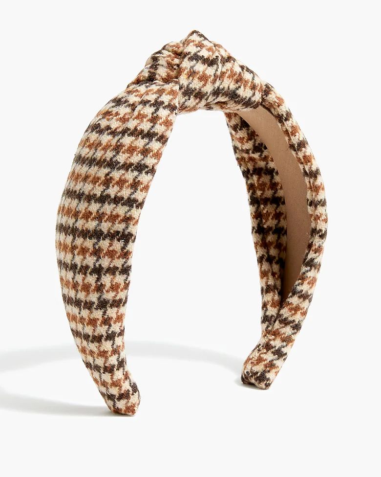 Houndstooth knotted headband | J.Crew Factory