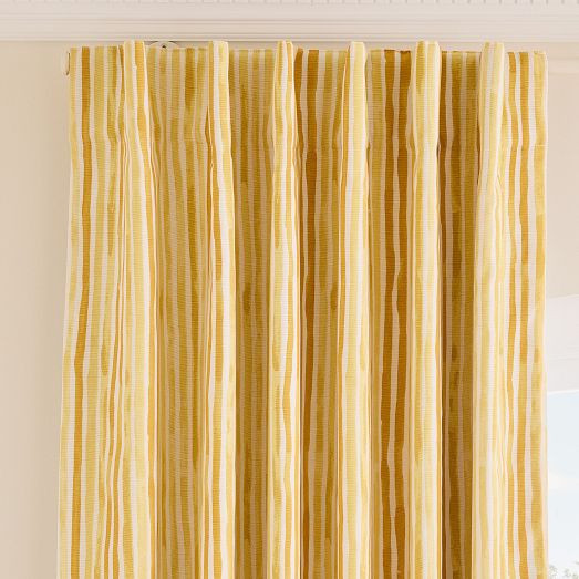 Painted Stripe Blackout Curtain | West Elm (US)