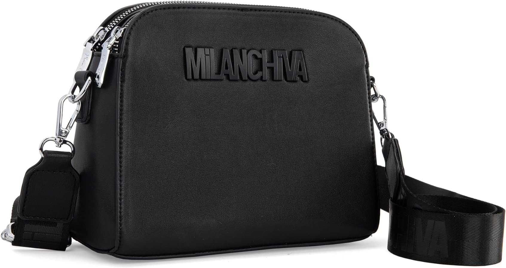 Milan Chiva Small Crossbody Bags for Women Trendy Three Compartments Purse Cute Zippered Handbags | Amazon (US)