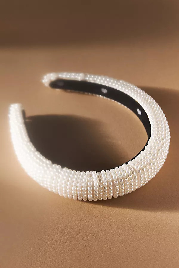 Lele Sadoughi Pearl Alice Headband By Lele Sadoughi in White | Anthropologie (US)