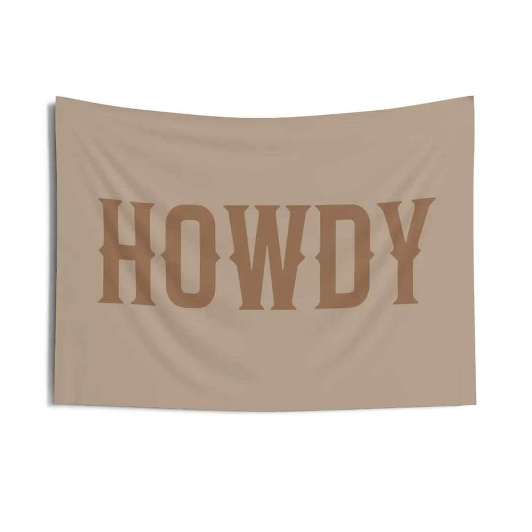 PICK COLORS | Howdy Banner Flag | Western Room Decor | Country Room Decor | Cowboy Nursery | Cowb... | Etsy (Global)