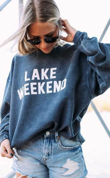 Charlie Southern Lake Weekend Corded Crewneck Sweatshirt in Navy
            
            
      ... | Glik's