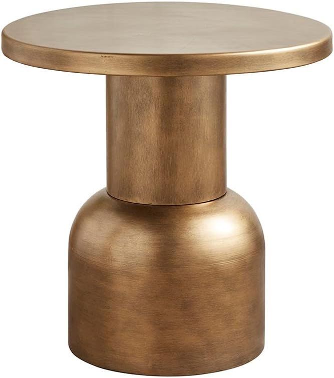 47th & Main Modern Metal Accent End Or Side Table for Living Room, 20" x 20" x 12", Gold | Amazon (US)