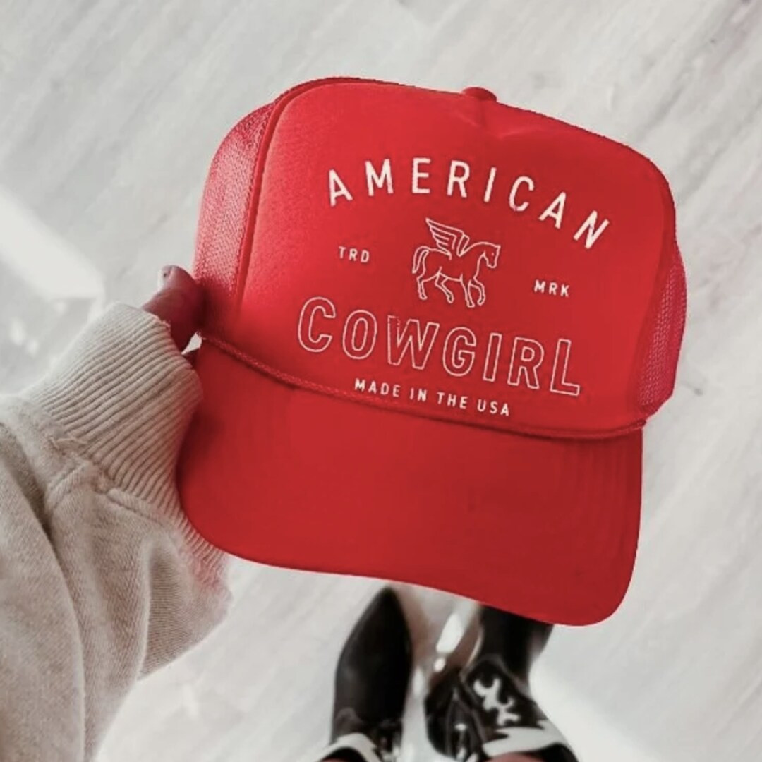 American Cowgirl Trucker Hat Cowboy Trucker Hat Western Hat Cute Trucker Hat Cowgirl Hat Gift for... | Etsy (US)