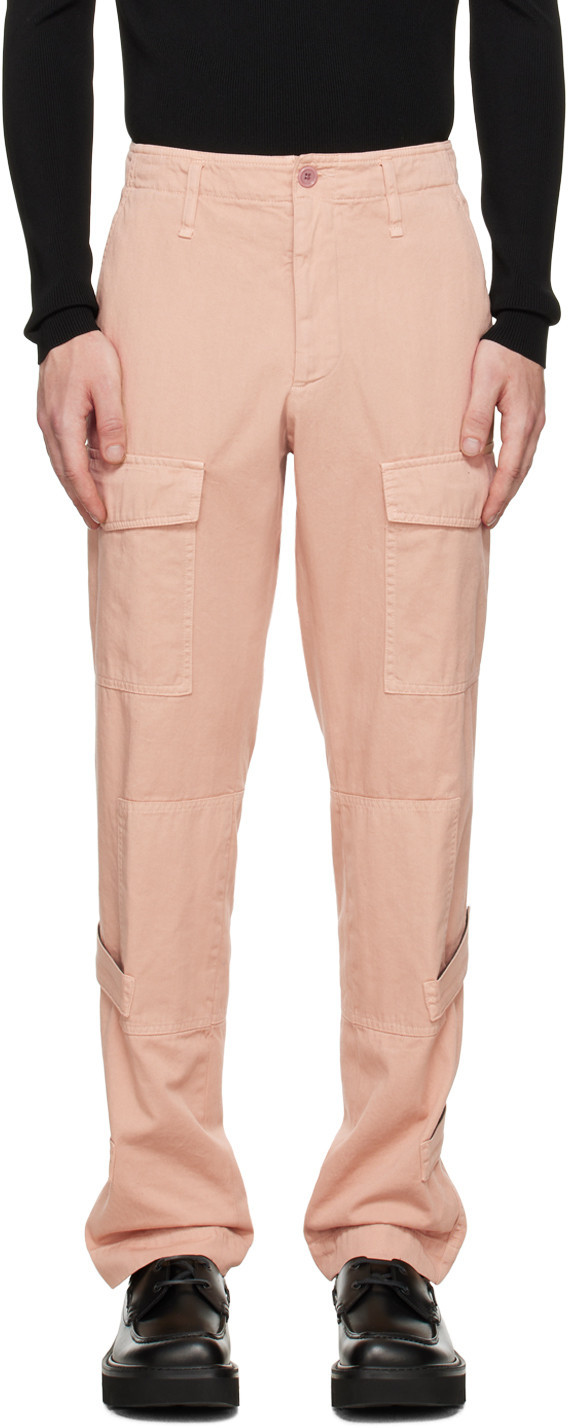 Dries Van Noten Pink Paneled Cargo Pants | SSENSE