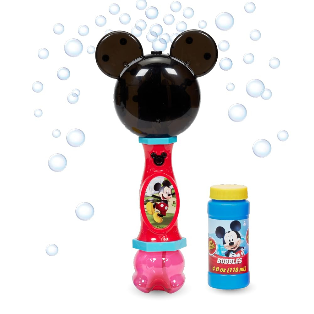 Little Kids Disney Mickey Mouse Light and Sound Musical Bubble Wand, Includes Bubble Solution, Mu... | Amazon (US)
