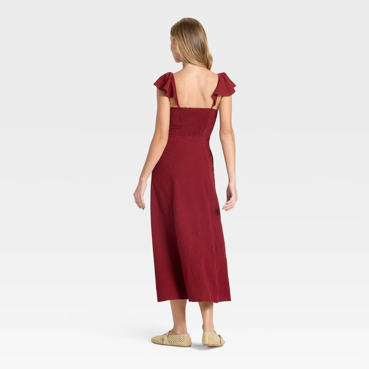 Women's Ruffle Sleeve Maxi A-Line Dress - Universal Thread™ | Target