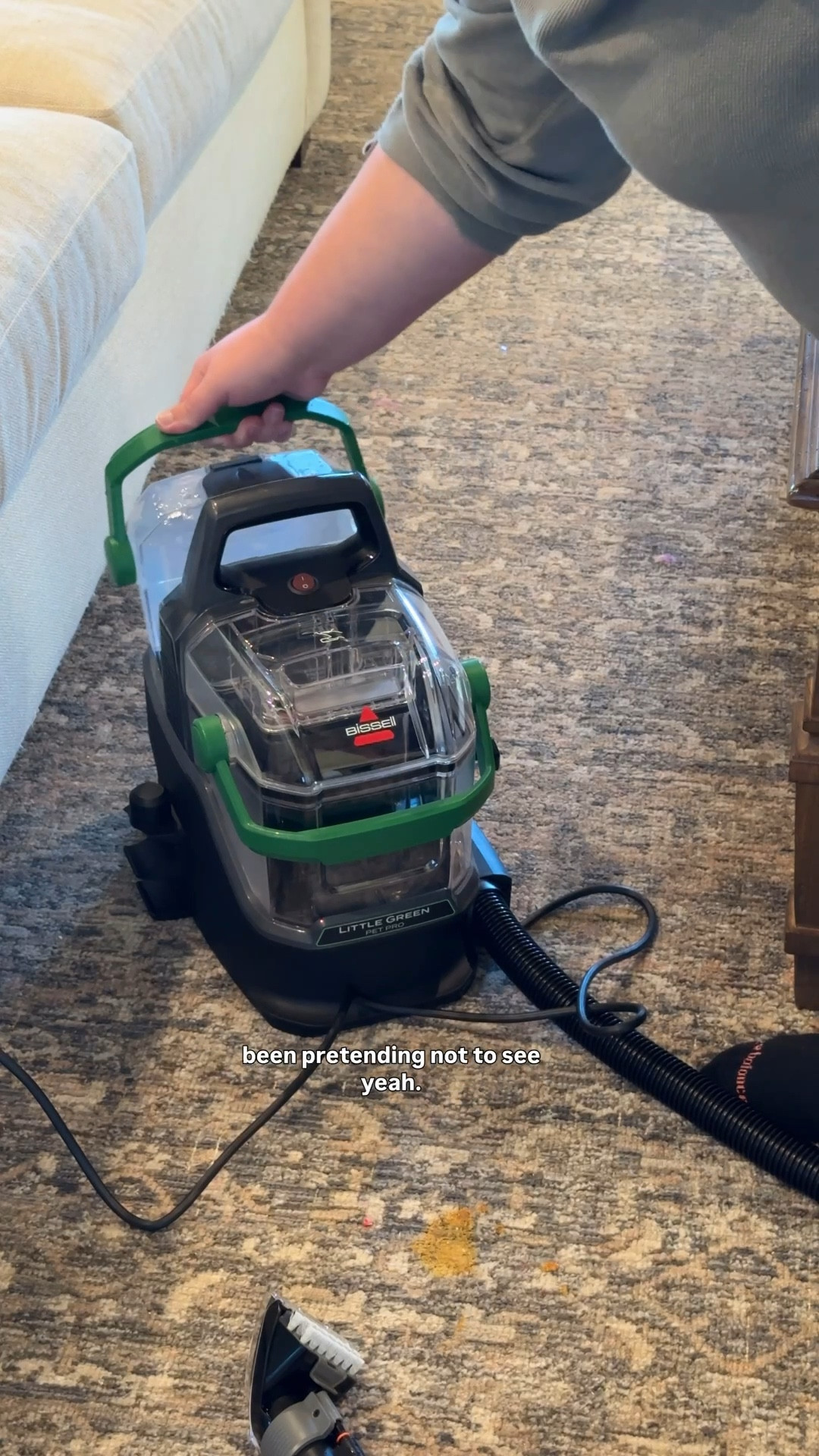 Everyone talks about post-party cleanup… but nobody talks about the pre-party chaos.”

“Holiday hosting feels like an Olympic sport, and my house is definitely the arena.”

“Between the pets, the toddler, and the teenager… all the little messes I’ve been pretending not to see? Yeah… they’re still very much here.”

“So before anyone shows up, it’s me versus the mess.”

“My secret weapon is the BISSELL Little Green Pet Pro — it’s quick, it’s easy, AND it's on sale TODAY for 31% off at BISSELL.com for Black Friday!

“A few passes on the pet spots…
a quick clean on the toddler snack stains…
and even that mystery mark on the couch I kept ignoring.”

“Once everything’s fresh and clean again, I can finally get to the fun part — making our home feel magical for the holidays.”

“Holiday hosting starts before the guests arrive… and a little less chaos makes it a lot more cozy.”


#LTKstorytime #LTKHome #LTKCyberWeek