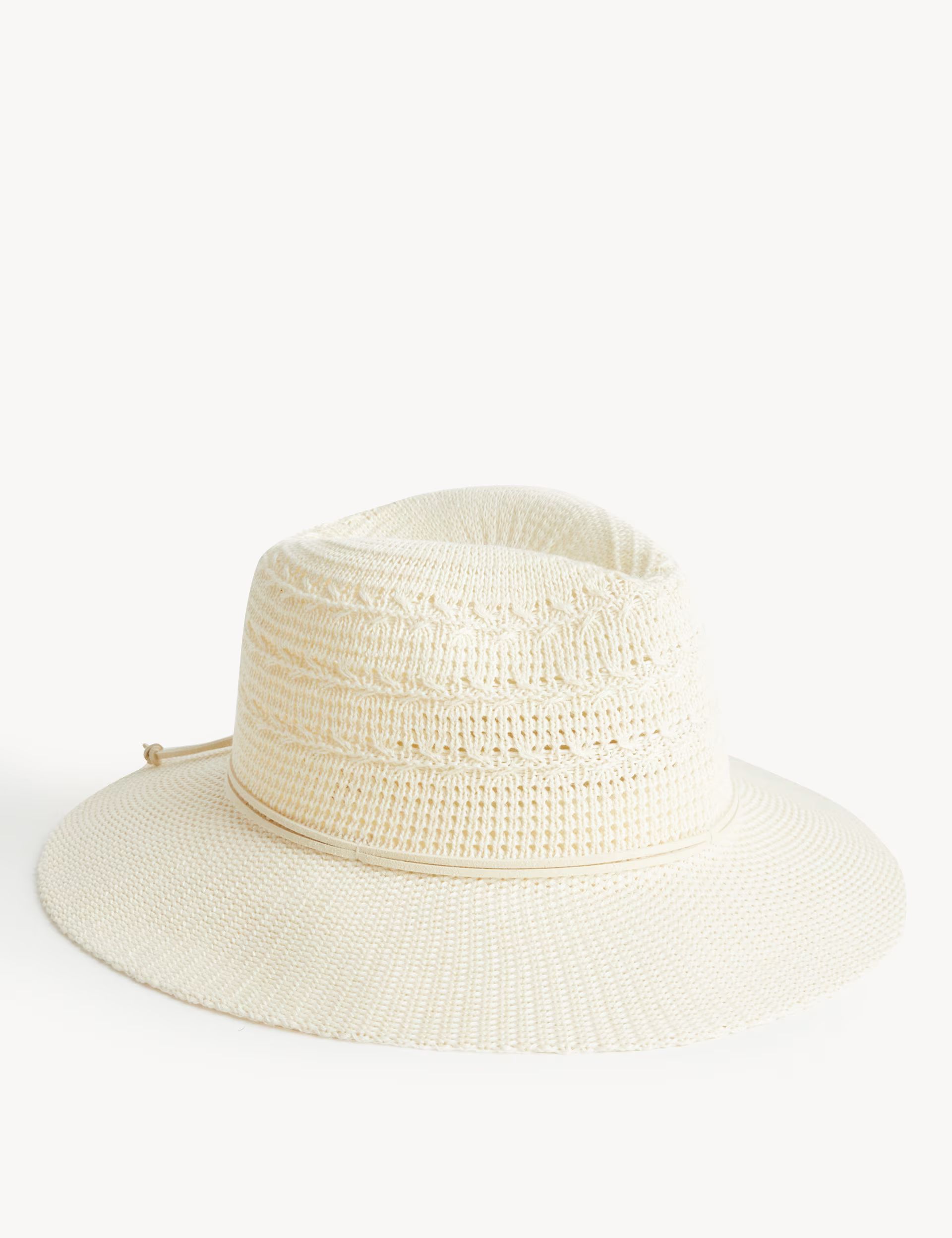 Cotton Rich Packable Fedora Hat | Marks & Spencer (UK)