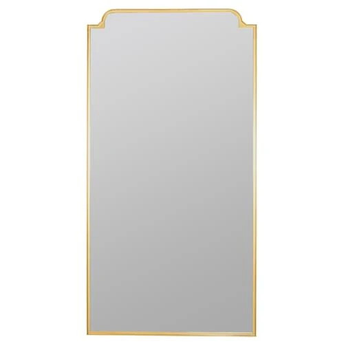 Lucille Hollywood Regency Gold Metal Frame Leaner Floor Mirror | Kathy Kuo Home
