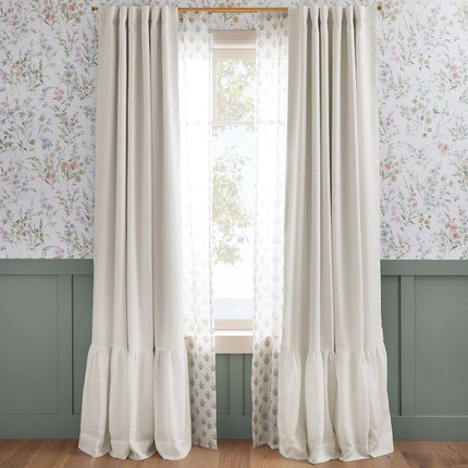 Click for more info about Belgian Linen Ruffle Blackout Curtain