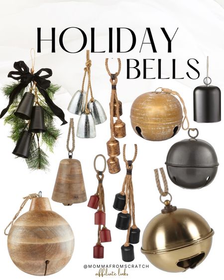 Holiday bells from Walmart! Christmas bells, gold bells, large and small clusters of bells from wood to metal to decorate your home for the holidays. 

#LTKHoliday #LTKSeasonal #LTKfindsunder50