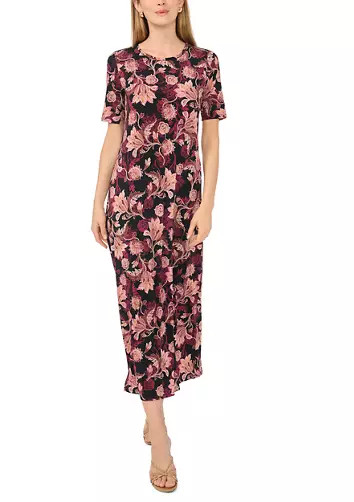 Women's Short Sleeve Crew Neck Floral Dress | Belk