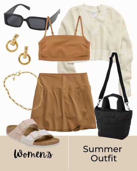 Women’s summer outfit, skirt, skirt, tank top, top, earring, necklace, birks, sandals sunglasses 

#LTKFindsUnder50 #LTKFitness #LTKStyleTip