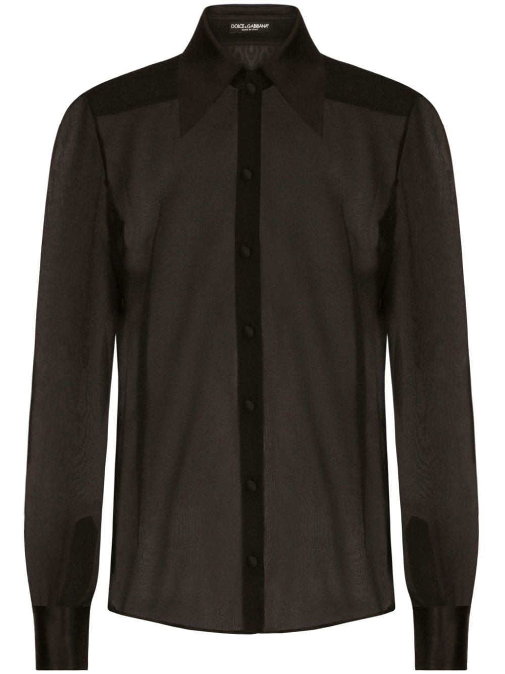 Dolce & Gabbana semi-sheer mesh shirt - Black | Farfetch Global