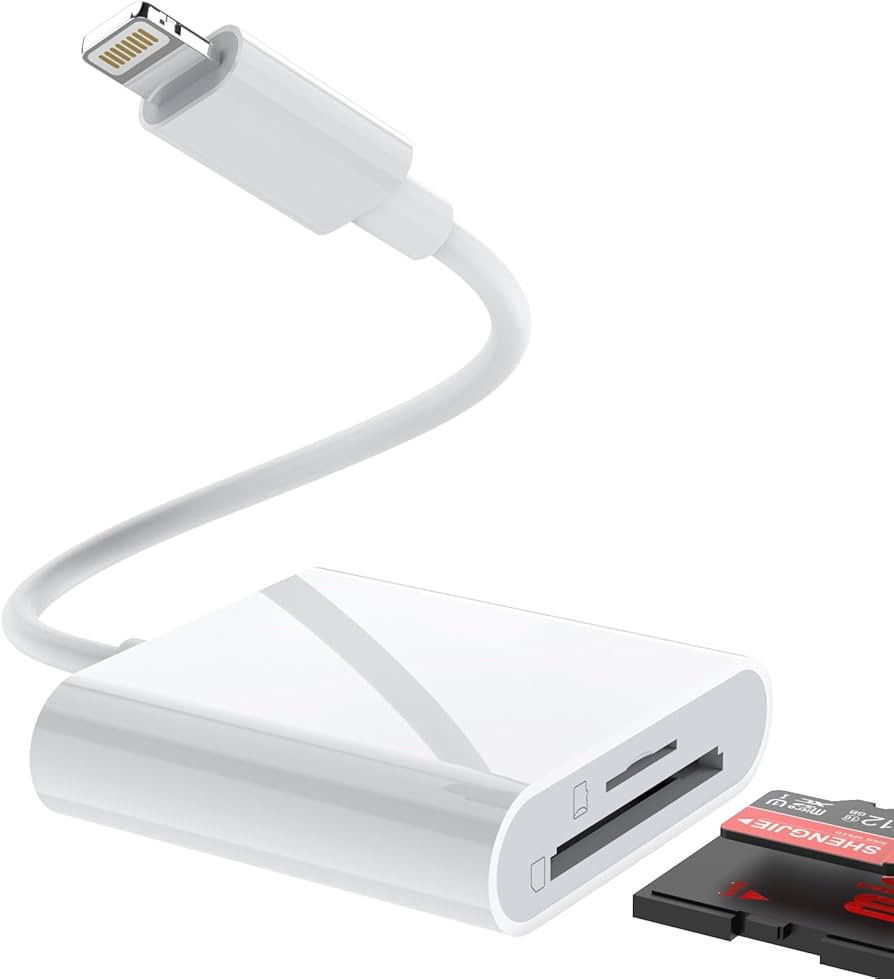 Amazon.com: Sd Card Reader for iPhone iPad Camera,Dual Slot Micro Lightning to SD TF Memory Card ... | Amazon (US)