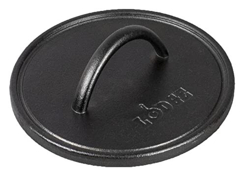 Lodge Pre-Seasoned Round Cast Iron Press - Cast Iron Griddle Press for a Restaurant-Quality Sear - Unparalleled Heat Retention - Use on the Stove or the Grill - 8 Inch | Amazon (US)