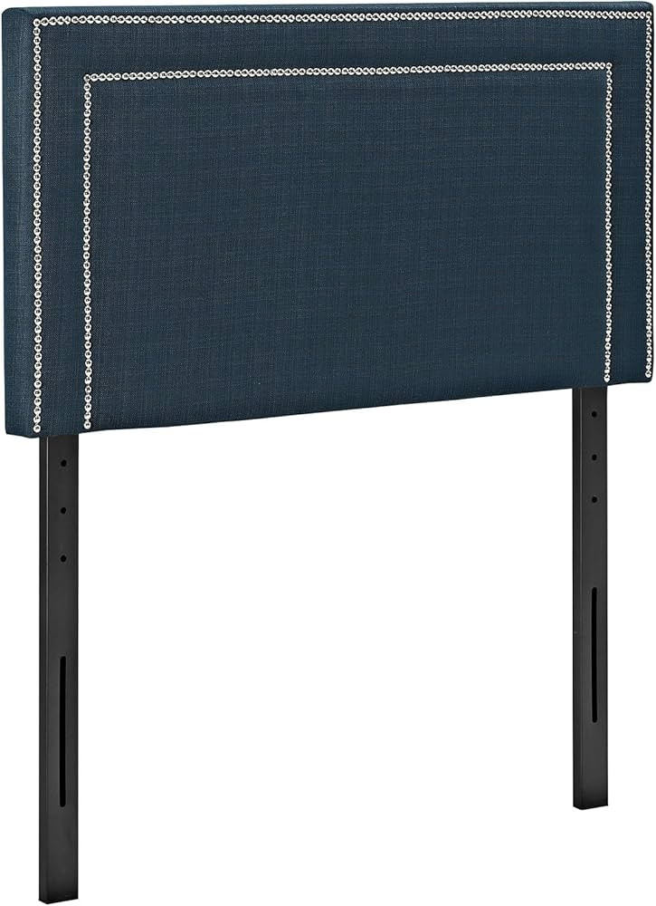 Modway Jessamine Upholstered Fabric Twin Headboard Size with Nailhead Trim in Azure, | Amazon (US)