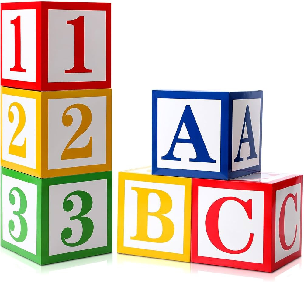 6 Pcs ABC 123 Party Decorations Back to School Decoration ABC Alphabet Party Favor Balloon Box In... | Amazon (US)