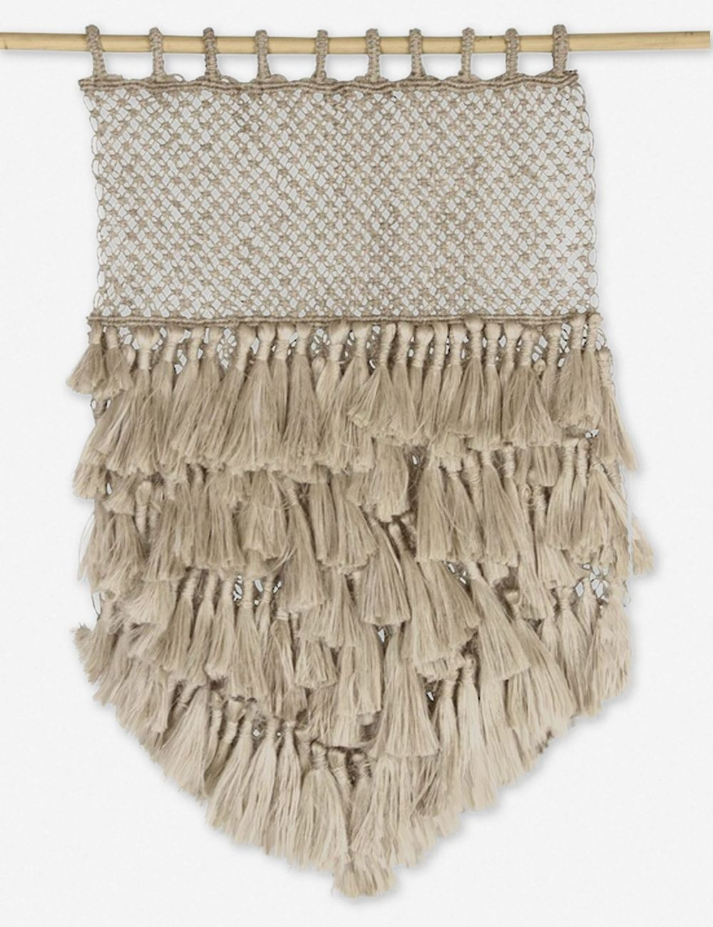 Comilla Jute Macrame Wall Hanging, Natural With Tassels | Lulu and Georgia 