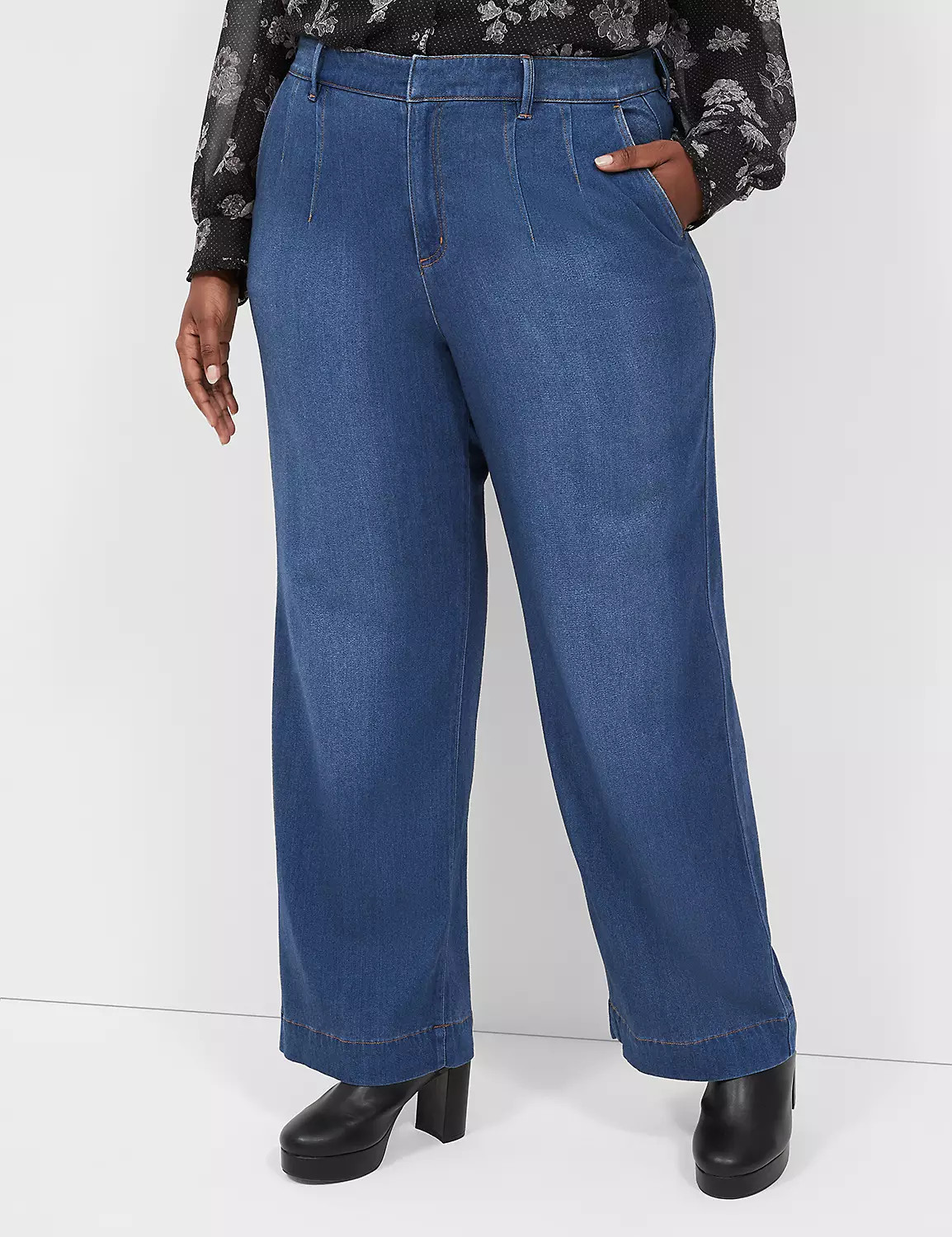 Signature Fit Fluid Denim Trouser Jean | LaneBryant | Lane Bryant (US)
