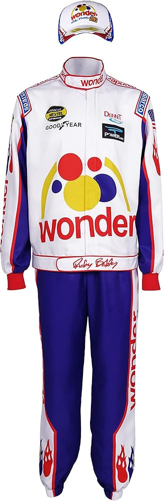Qosivfey Adult Halloween Ricky Bobby Racing costume Hat Set Talladega Nights Full costume Hallowe... | Amazon (US)