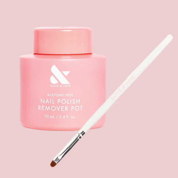 Polish Remover Pot + Clean Up Brush | Olive & June