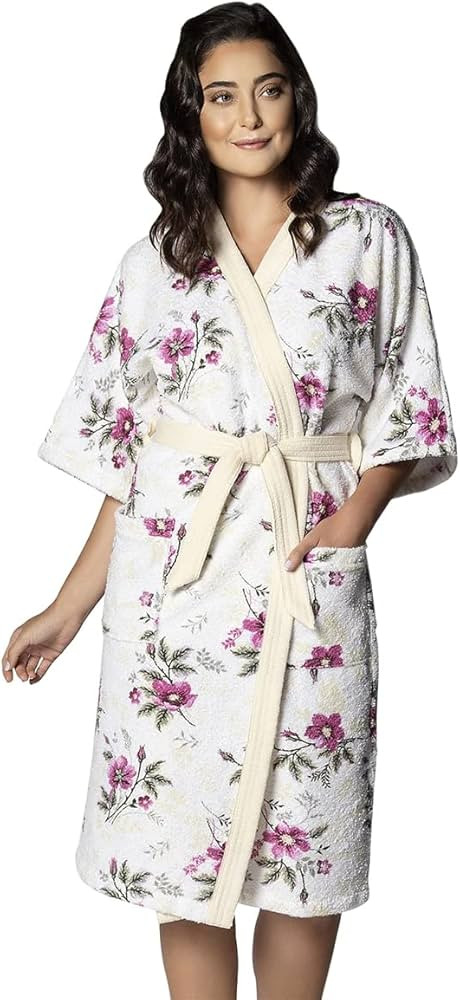 Roupão Felpudo Adulto Quimono Estampado Treliça G Com 1 peça | Amazon (BR)