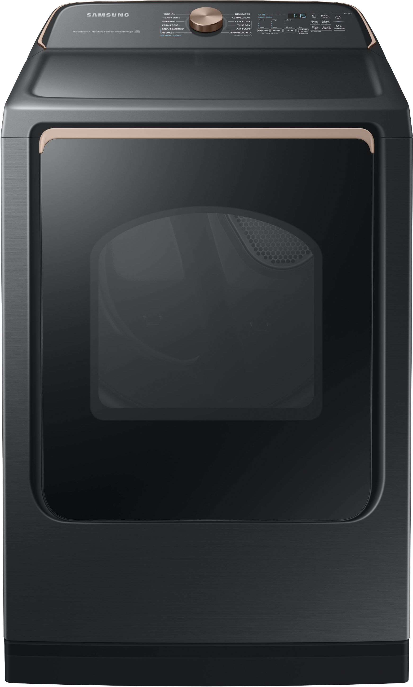 Samsung 7.4 Cu. Ft. Smart Electric Dryer with Steam Sanitize+ Brushed Black DVE55A7700V/A3 - Best... | Best Buy U.S.