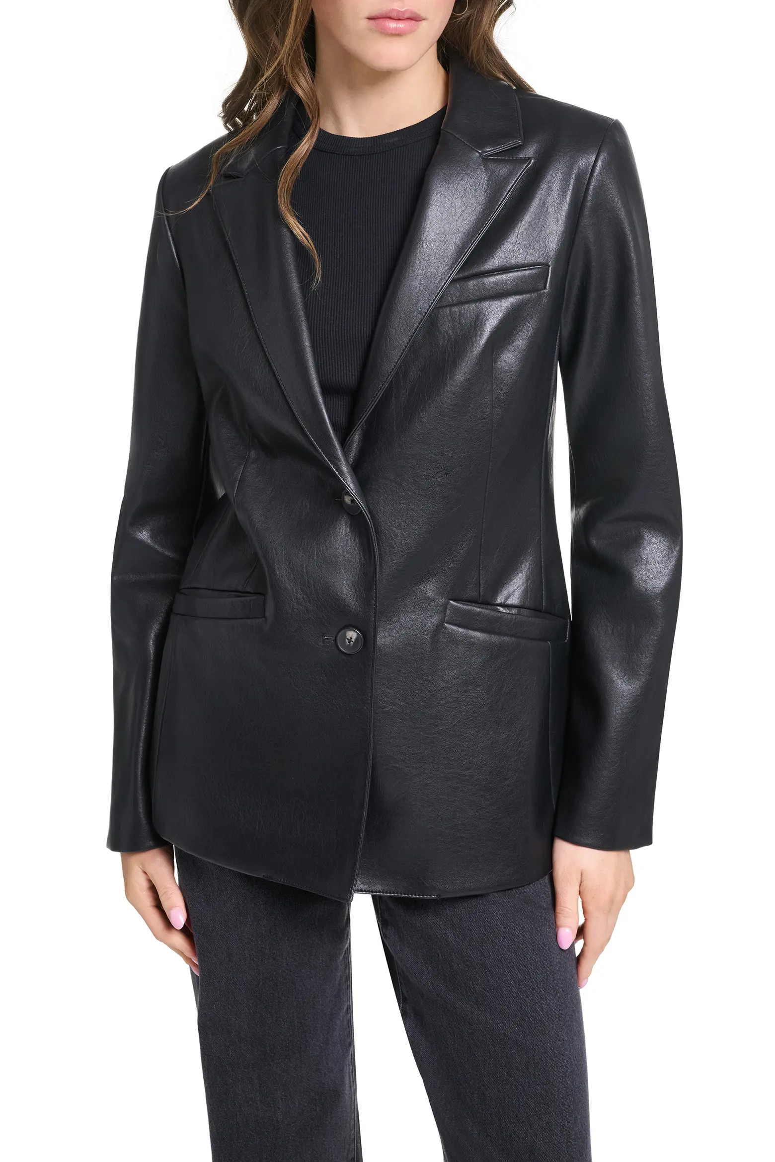 Faux Leather Blazer (Women) | Nordstrom | Nordstrom