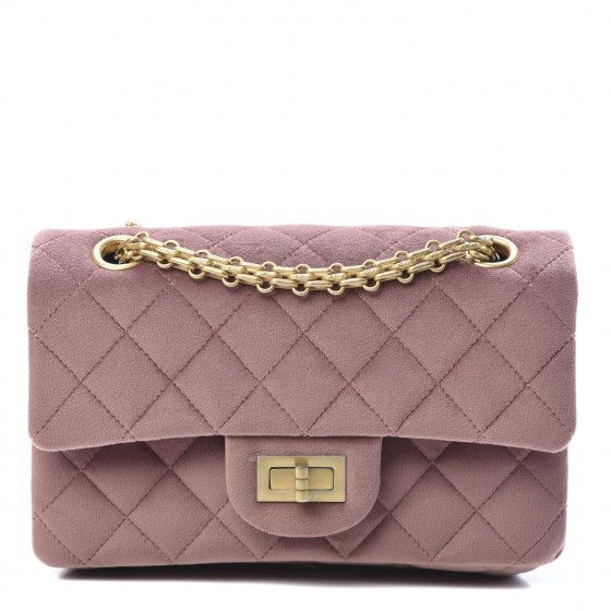 CHANEL Velvet Quilted Mini 2.55 Reissue Flap Pink | Fashionphile