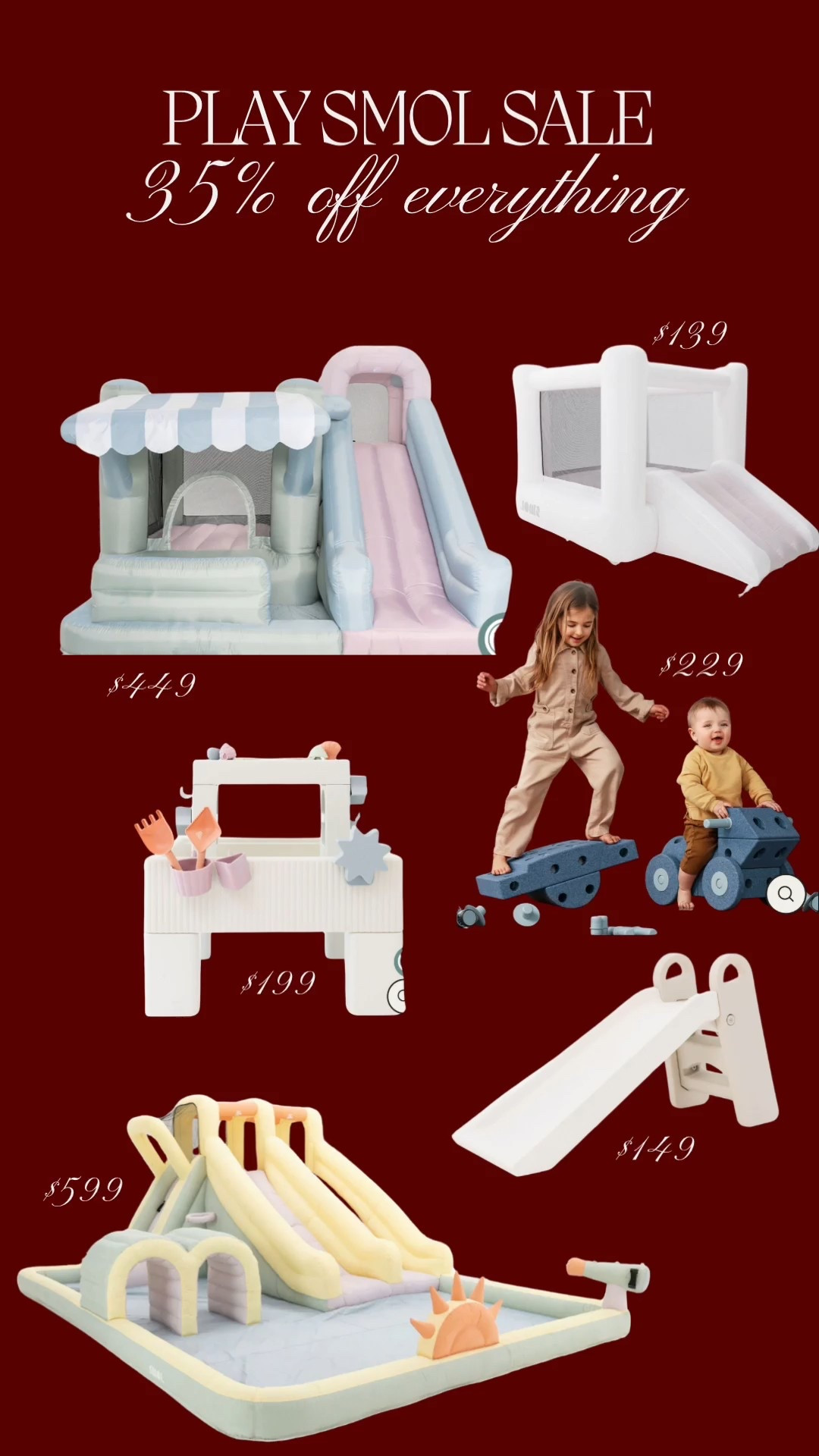 ✨final sale of the year!✨  - these prices are reflected on their website only! 

But if you’re seeing this after 12/10 I have linked the lowest price I could find on other sites! 

FINAL DAY TO ORDER FO CHRISTMAS DELIVERY FROM PLAYSMOL IS DEC 11th! 

#kidsbiggift #kidsgift #kidsgiftguide 

#LTKHoliday #LTKGiftGuide #LTKSaleAlert