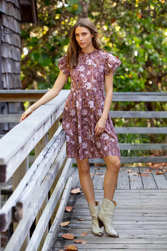 Bindu Silvia Dress - Dust - Pink - S | Verishop