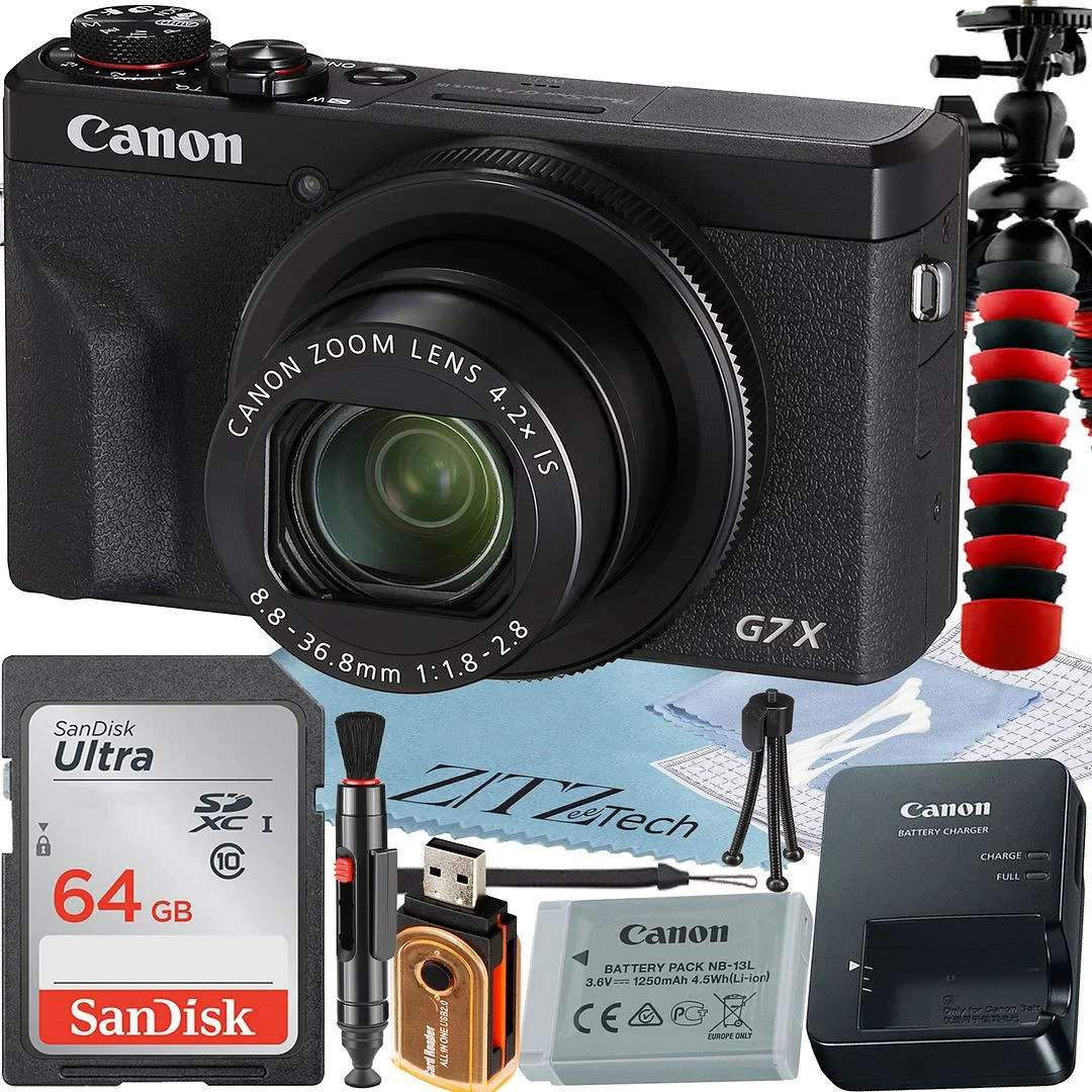 Canon PowerShot G7 X Mark III Digital Camera (Black) with 4.2x Optical Zoom Lens + SanDisk 64GB M... | Walmart (CA)