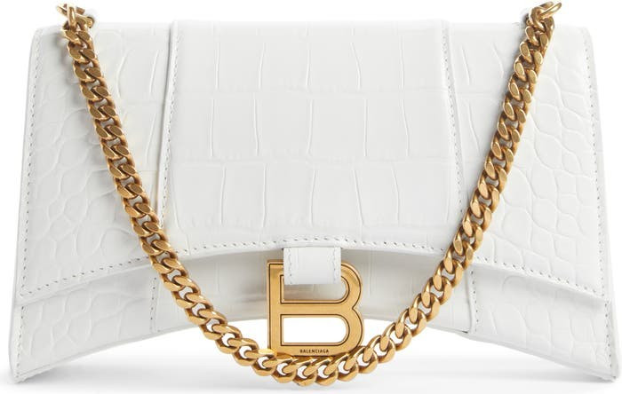 Extra Small Hourglass Croc Embossed Leather Crossbody Bag | Nordstrom | Nordstrom