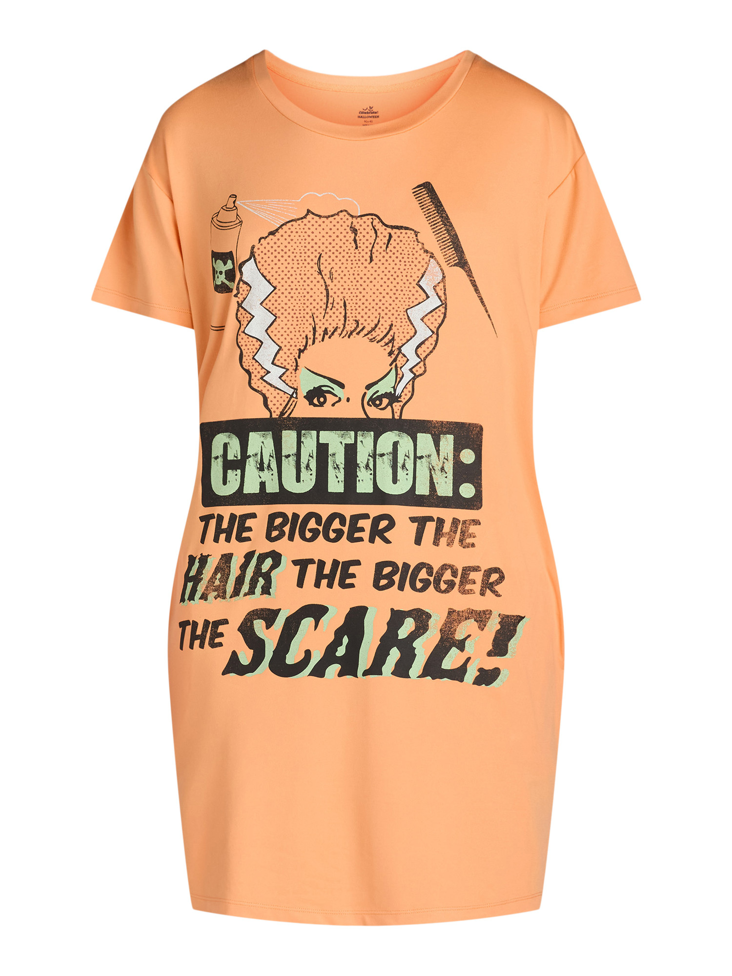 Women's Halloween Hair Sleepshirt Top by Way to Celebrate | Walmart (US)