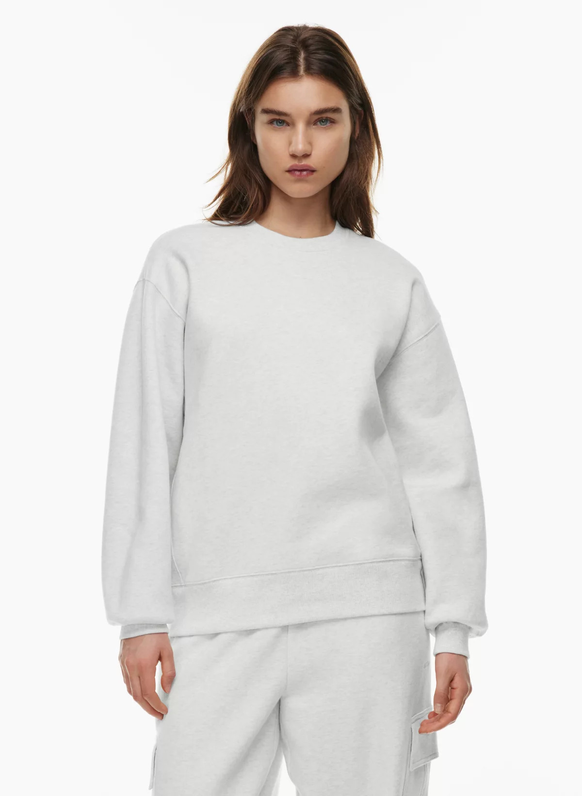 COZY FLEECE BOYFRIEND CREW SWEATSHIRT | Aritzia