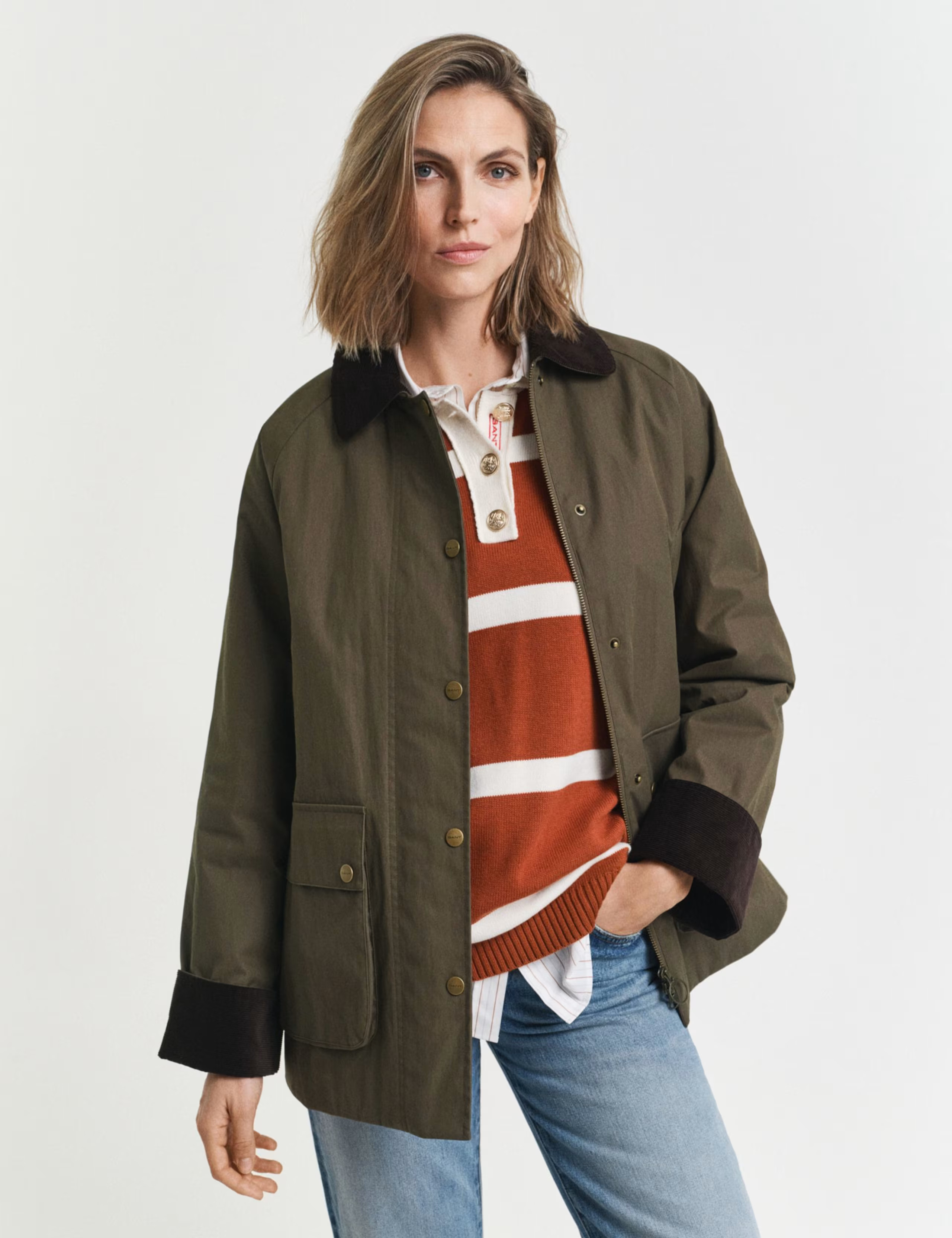Waxed Cotton Utility Jacket | GANT | M&S | Marks & Spencer (UK)