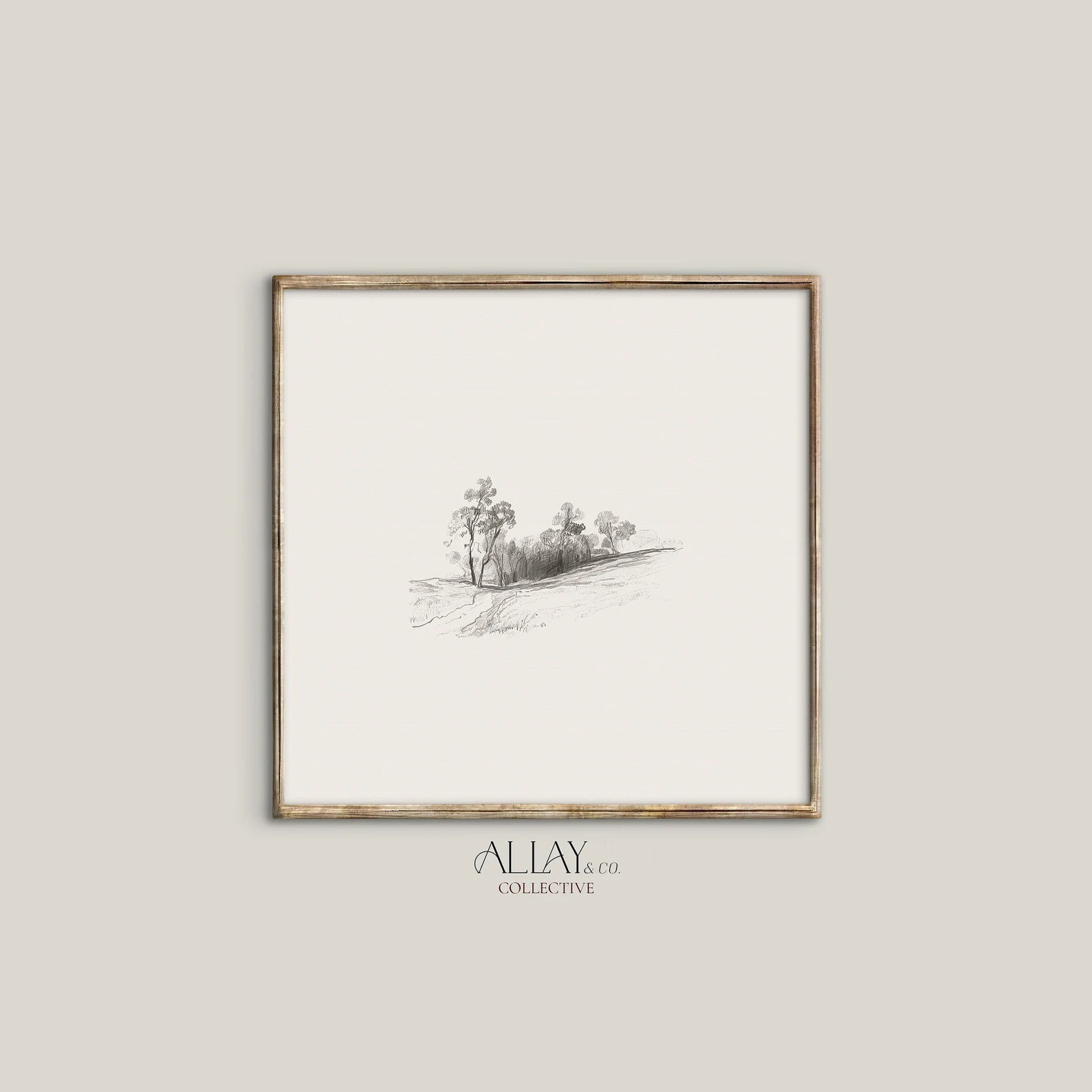 Vintage Forest Drawing Sketch Drawing Print Digital Vintage Landscape Country Drawing Vintage For... | Etsy (US)