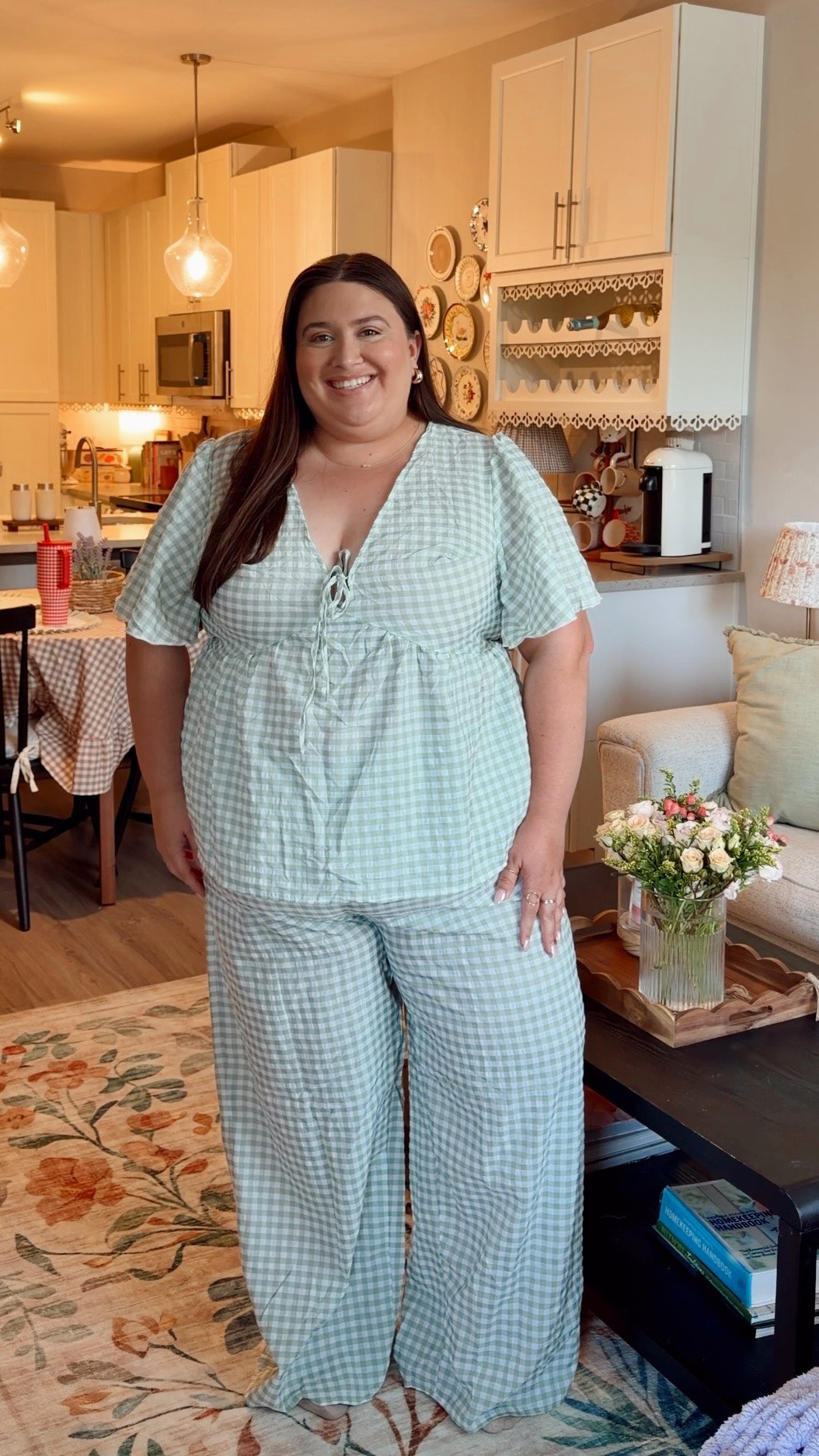 Gingham set - wearing 4x🫶🏻

#LTKPlusSize #LTKMidsize #LTKootd