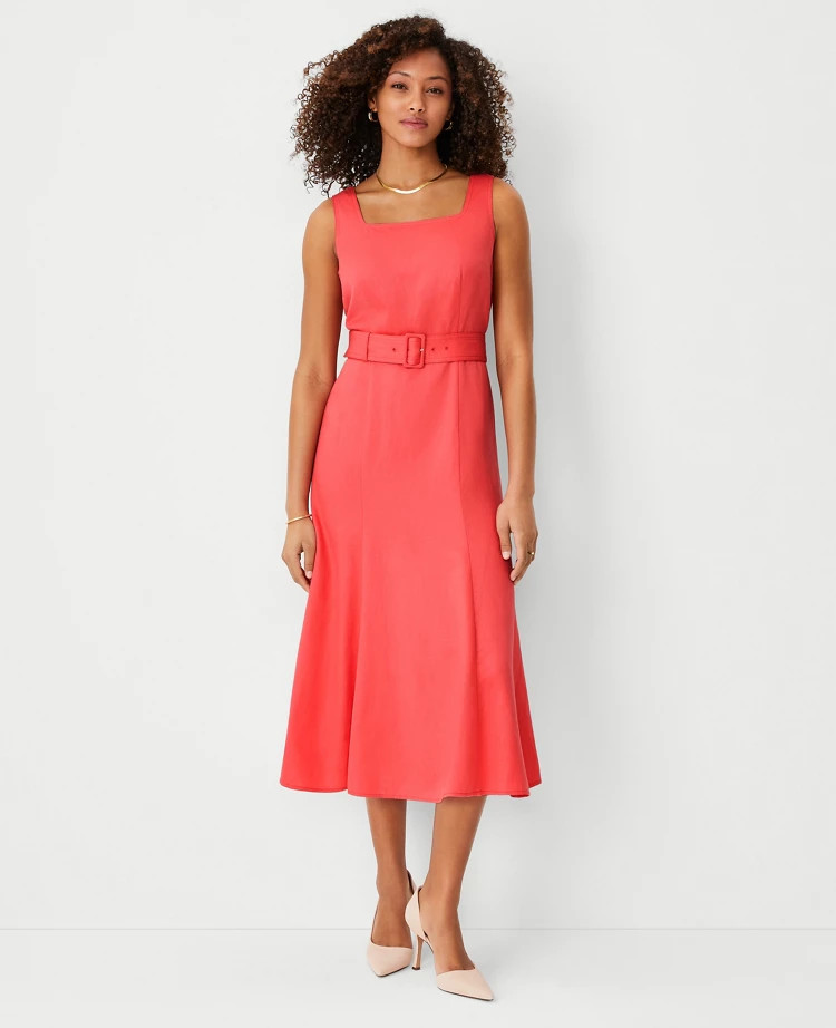Belted Flare Dress | Ann Taylor (US)