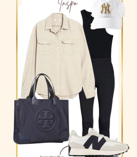 Travel outfit inspo✔️

Easy to wear, comfortable and chic

Tory Burch tote- large enough to hold all your travel essentials/ lap top etc.
Cute enough to use as a beach tote too✔️ under $200
Love double duty✔️✔️

New balance 327 sneakers✔️
I love these so much I have 5 pairs. In different color!  Color options are always changing and colors come in and out of stock as these are best sellers.
Under $100
Fit true to size and so comfortable with good support.

NY baseball cap one of my favorite caps! Great for travel and no hair wash days✔️
Comes in white or navy

Spanx legging and Spanx tank top
I love the support yet still comfy

SAVE 10% off all Spanx with my CODE: DEARDARCYXSPANX
Great free shipping and returns too

Madewell shacket but your be great with a gauze button up for summer. Spring in Utah and plane travel is chilly, so I like a little heavier weight. 

#traveloutfit #spanxleggings #toryburch

#LTKstyletip #LTKtravel #LTKshoecrush