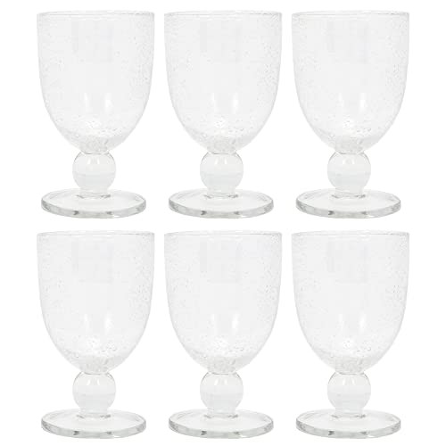 TAG Bubble Glass Goblet 10 oz Beverage Glassware for Dinner Party Wedding Bar Clear | Amazon (US)