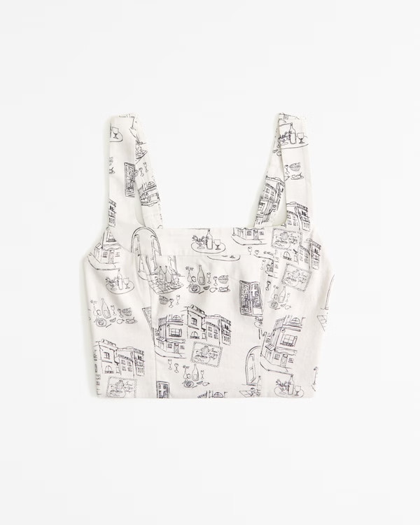 Linen-Blend Set Top | Abercrombie & Fitch (US)