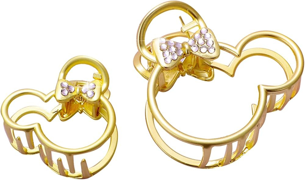 Mickey Mouse Vintage Metal Rhinestone Hair Claw Clips Large Size Imitation Diamonds Hair Jaw Clip... | Amazon (US)