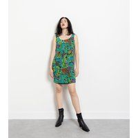 Silk Shift Dress Tropical Vacation Print Spring Summer Vibrant Sleeveless/Small Medium | Etsy (CAD)