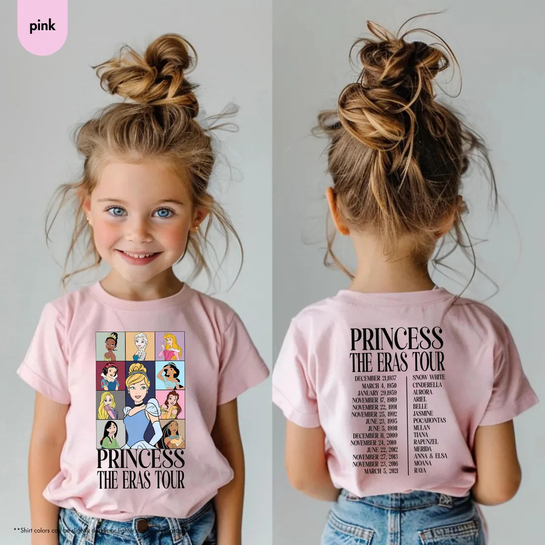 Princess Eras Tour Shirt, Disney Kids Trip, Disney Princess Shirt, Disney Princess Birthday Trip,... | Etsy (US)